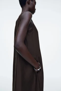 Fashion COS TRAPEZOWA SUKIENKA MAXI Z LNEM