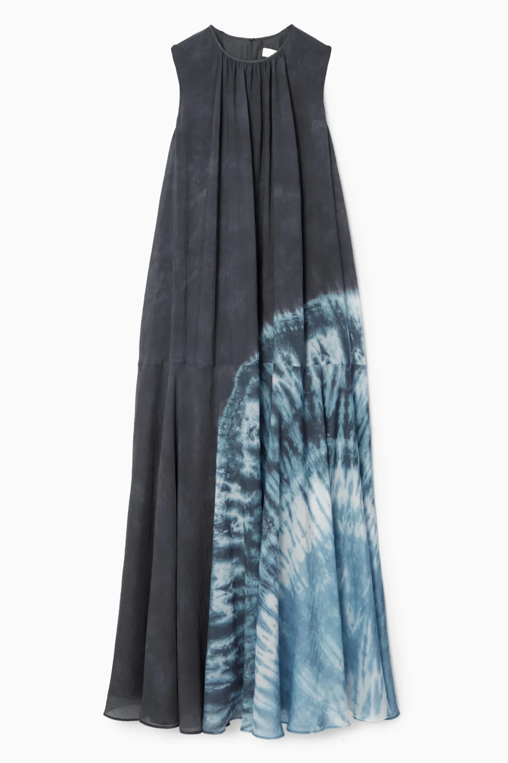 Fashion COS TRAPEZOWA SUKIENKA MAXI Z ZEBRANYM MATERIAŁEM