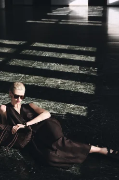 Fashion COS TRAPEZOWA SUKIENKA MAXI Z LNEM