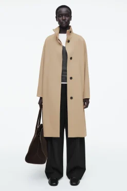 Fashion COS TRAPEZOWY PŁASZCZ Z MIESZANKI Z WEŁNĄ