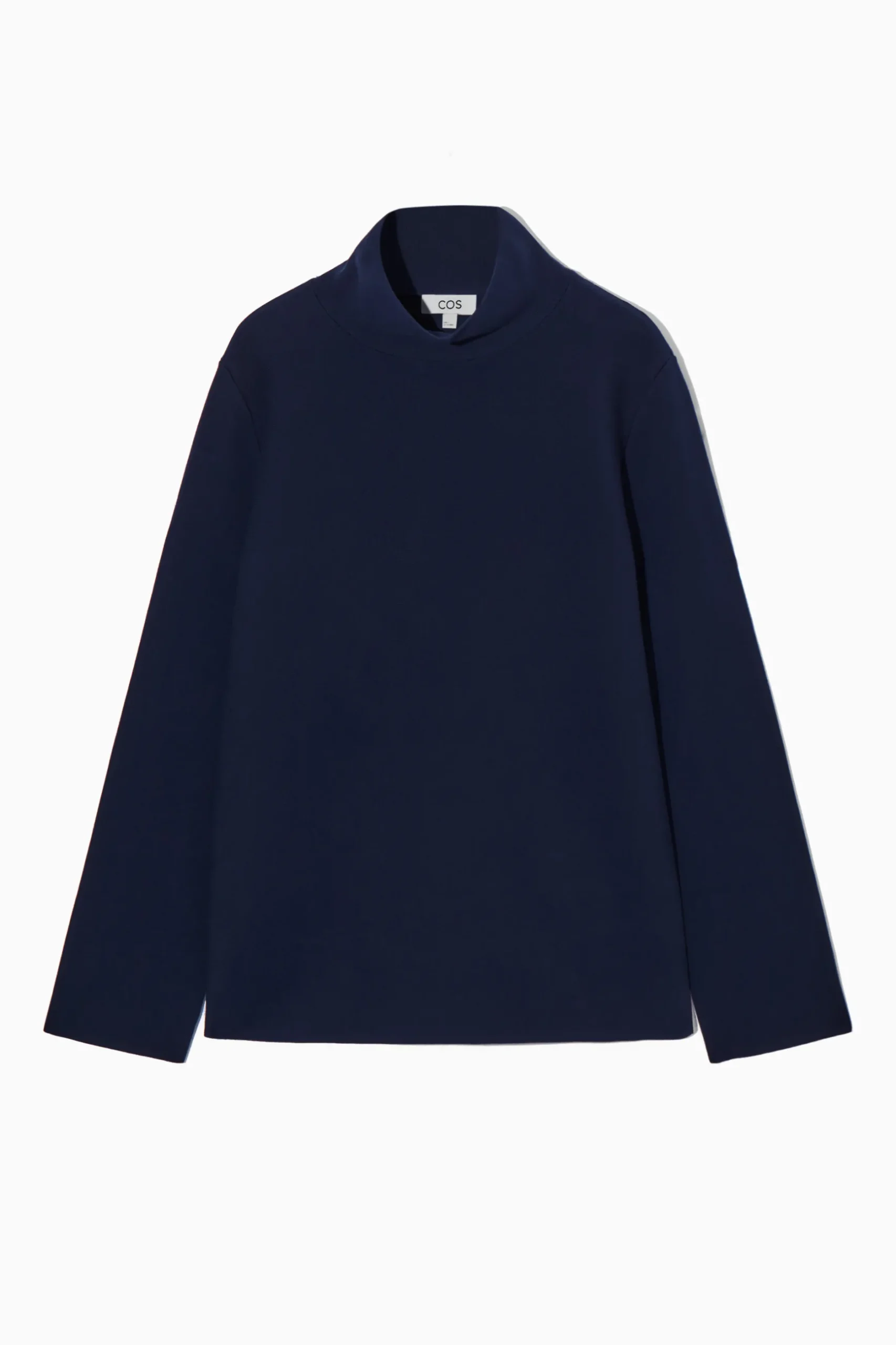 Fashion COS TRAPEZOWY TOP Z WYSOKIM KOŁNIERZEM