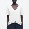 Online COS T-SHIRT 24/7 Z DEKOLTEM W SEREK – REGULAR FIT