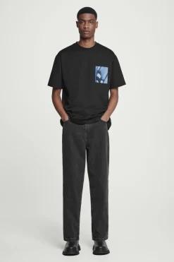 Fashion COS T-SHIRT Z ŻAKARDOWYMI NASZYWKAMI – OVERSIZED FIT