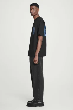 Fashion COS T-SHIRT Z ŻAKARDOWYMI NASZYWKAMI – OVERSIZED FIT