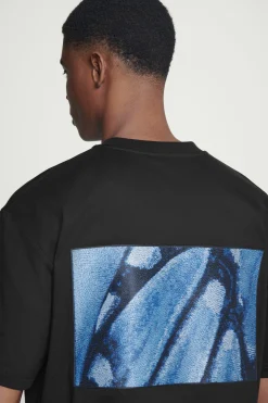 Fashion COS T-SHIRT Z ŻAKARDOWYMI NASZYWKAMI – OVERSIZED FIT