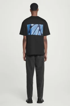 Fashion COS T-SHIRT Z ŻAKARDOWYMI NASZYWKAMI – OVERSIZED FIT