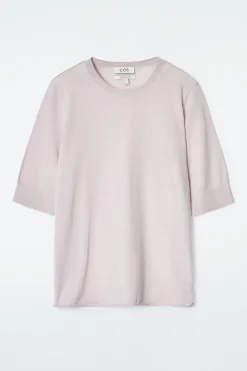 Discount COS T-SHIRT Z CIENKIEJ DZIANINY Z CZYSTEGO KASZMIRU