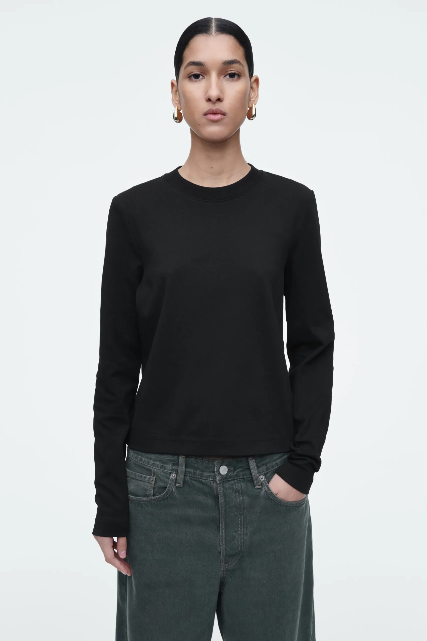 Best COS T-SHIRT Z DŁUGIM RĘKAWEM CLEAN CUT – REGULAR FIT