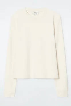 Sale COS T-SHIRT Z DŁUGIM RĘKAWEM CLEAN CUT – REGULAR FIT