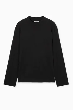 Clearance COS T-SHIRT Z DŁUGIM RĘKAWEM I PÓŁGOLFEM – RELAXED FIT