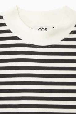 Hot COS T-SHIRT Z DŁUGIM RĘKAWEM I PÓŁGOLFEM – RELAXED FIT