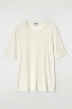 Best COS T-SHIRT Z DZIANINY JEDWABNEJ