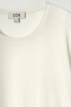 Best COS T-SHIRT Z DZIANINY JEDWABNEJ