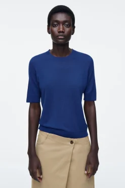 Hot COS T-SHIRT Z WEŁNY MERINO O DOPASOWANYM KROJU