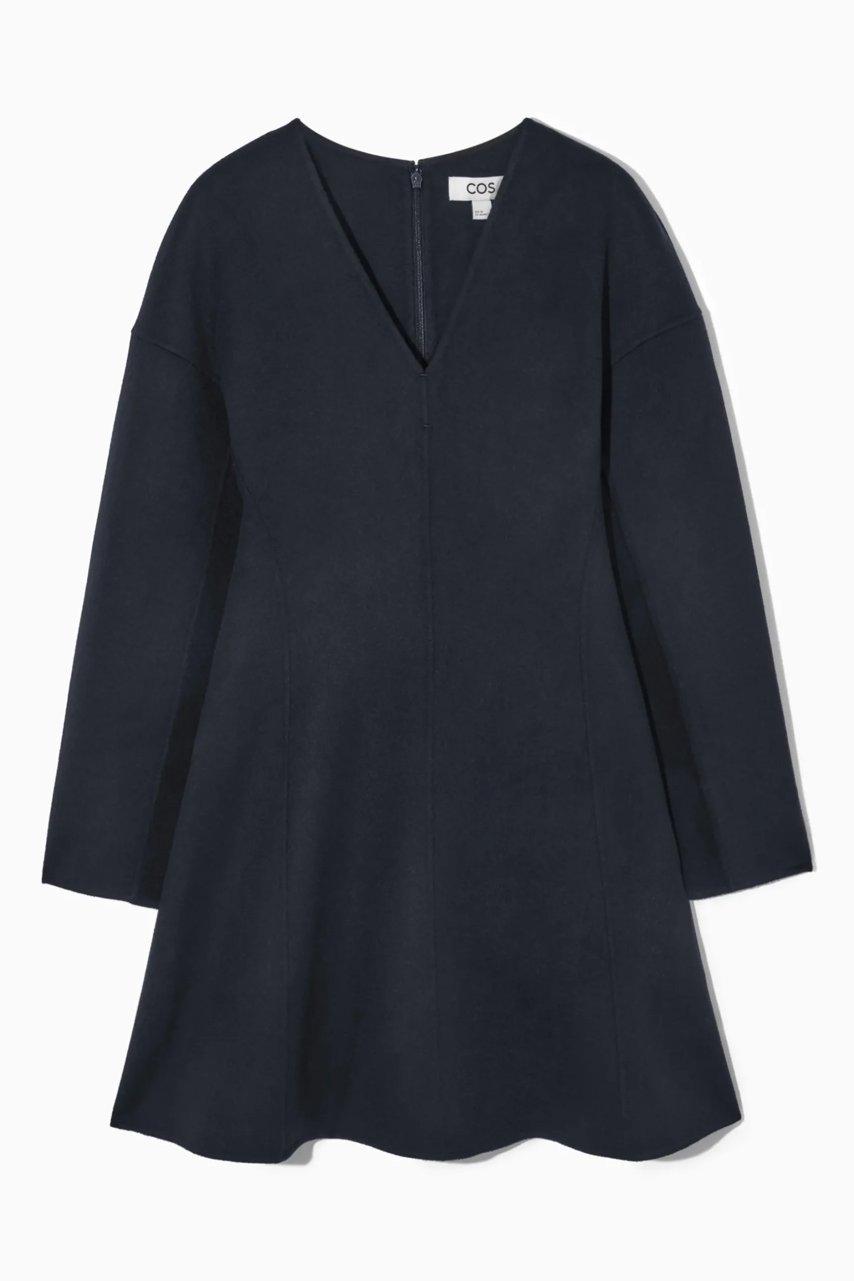 Hot COS VNECK DOUBLEFACED WOOL DRESS