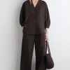 Outlet COS VNECK LINENCOTTON SHIRT