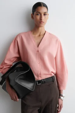Discount COS VNECK LINENCOTTON SHIRT