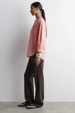 Discount COS VNECK LINENCOTTON SHIRT