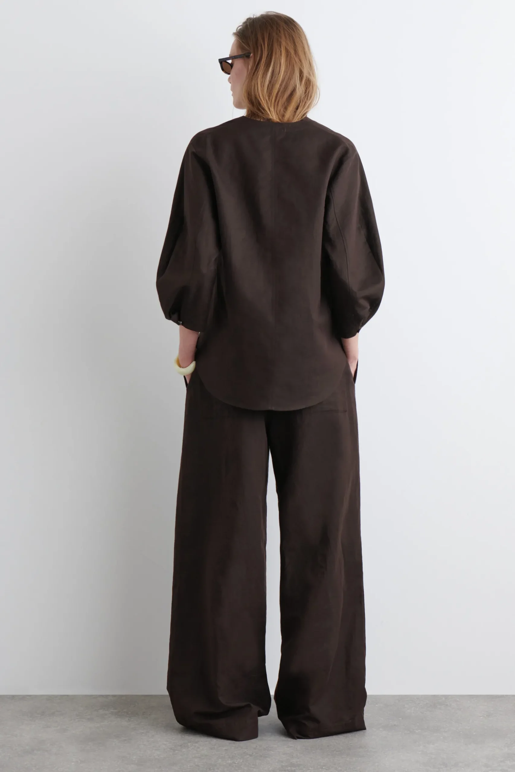 Outlet COS VNECK LINENCOTTON SHIRT