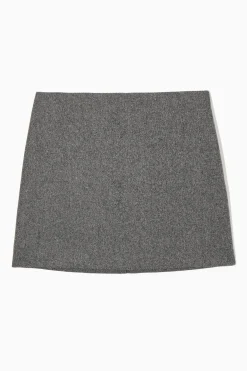 Best COS WEŁNIANA ŻAKARDOWA SPÓDNICZKA MINI