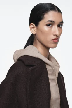 Fashion COS WEŁNIANA BLUZA Z KAPTUREM O WĄSKIM KROJU