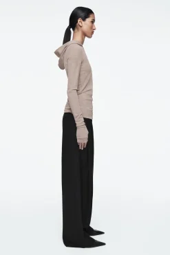 Fashion COS WEŁNIANA BLUZA Z KAPTUREM O WĄSKIM KROJU