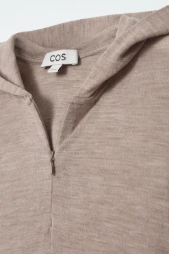 Fashion COS WEŁNIANA BLUZA Z KAPTUREM O WĄSKIM KROJU