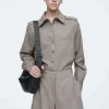 Fashion COS WEŁNIANA KOSZULA Z PAGONAMI – REGULAR FIT