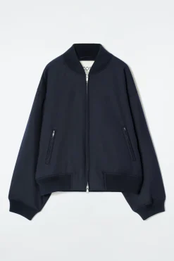New COS WEŁNIANA KURTKA BOMBERKA O KROJU OVERSIZE