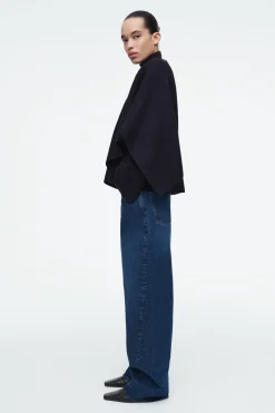 Fashion COS WEŁNIANA PELERYNA Z SZALEM