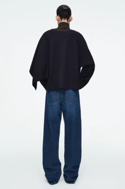 Fashion COS WEŁNIANA PELERYNA Z SZALEM
