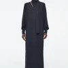 New COS WEŁNIANA SUKIENKA MAXI Z SZALEM