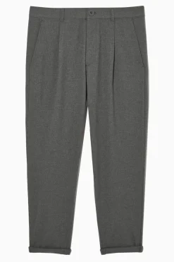 Hot COS WEŁNIANE SPODNIE CHINOS ZE ZWĘŻANYMI NOGAWKAMI Szary
