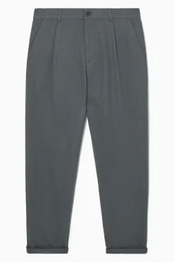 Hot COS WEŁNIANE SPODNIE CHINOS ZE ZWĘŻANYMI NOGAWKAMI Ciemnoturkusowy