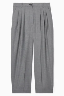 Clearance COS WEŁNIANE SPODNIE TYPU BARREL – REGULAR FIT