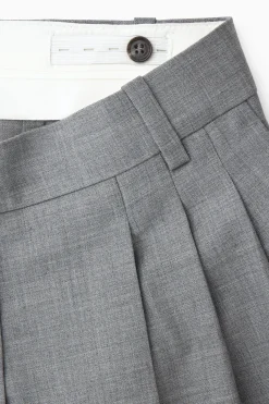 Clearance COS WEŁNIANE SPODNIE TYPU BARREL – REGULAR FIT