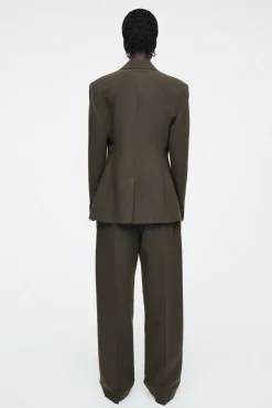 Online COS WEŁNIANE SPODNIE TYPU BARREL – RELAXED FIT