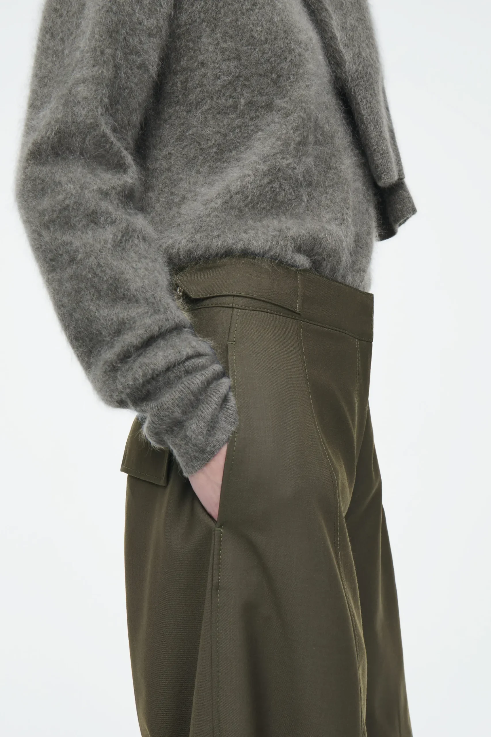 Online COS WEŁNIANE SPODNIE TYPU BARREL W STYLU UTILITY