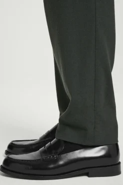 Fashion COS WEŁNIANE SPODNIE ZE ZWĘŻANYMI NOGAWKAMI Ciemnozielony