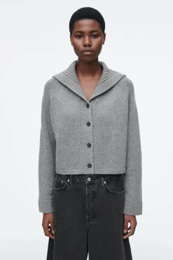 Fashion COS WEŁNIANY KARDIGAN Z ŻEGLARSKIM KOŁNIERZEM