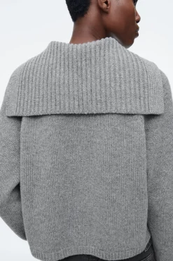 Fashion COS WEŁNIANY KARDIGAN Z ŻEGLARSKIM KOŁNIERZEM