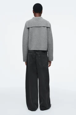 Fashion COS WEŁNIANY KARDIGAN Z ŻEGLARSKIM KOŁNIERZEM
