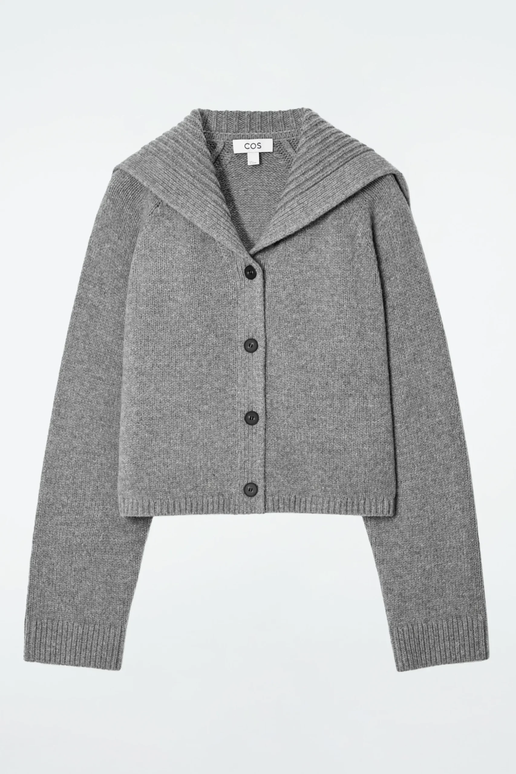 Fashion COS WEŁNIANY KARDIGAN Z ŻEGLARSKIM KOŁNIERZEM