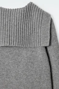 Fashion COS WEŁNIANY KARDIGAN Z ŻEGLARSKIM KOŁNIERZEM