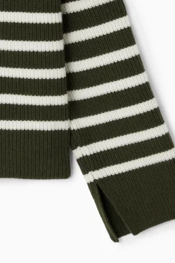 Discount COS WEŁNIANY SWETER W PASKI Z GOLFEM
