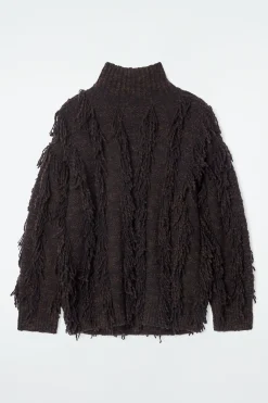 Clearance COS WEŁNIANY SWETER Z FRĘDZLAMI