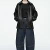 Discount COS WESTERNOWE SPODNIE TYPU BARREL Z SUROWEGO DENIMU