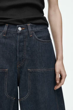 Discount COS WESTERNOWE SPODNIE TYPU BARREL Z SUROWEGO DENIMU