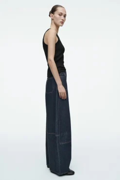 Discount COS WESTERNOWE SPODNIE TYPU BARREL Z SUROWEGO DENIMU