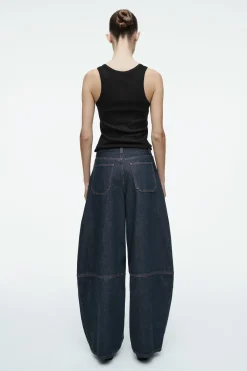 Discount COS WESTERNOWE SPODNIE TYPU BARREL Z SUROWEGO DENIMU